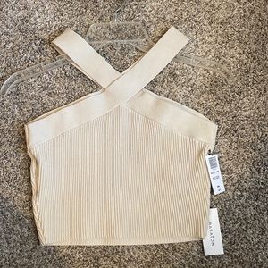 Brand new aritzia sculpt knit cross cross tank